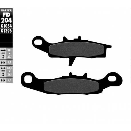 BRAKE PAD SET GALFER FD204-G1054